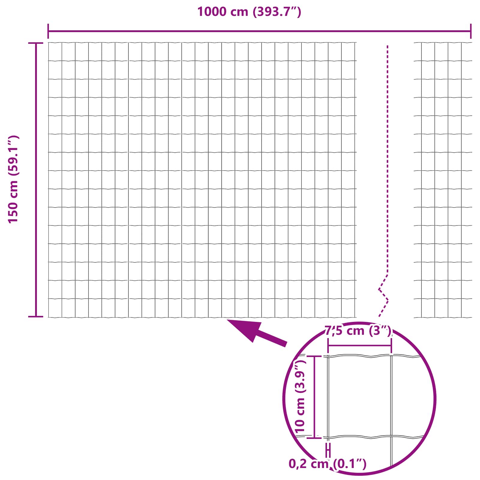 Aed koos postidega Hõbedane 1.5 x 10 m Teras - Image 5
