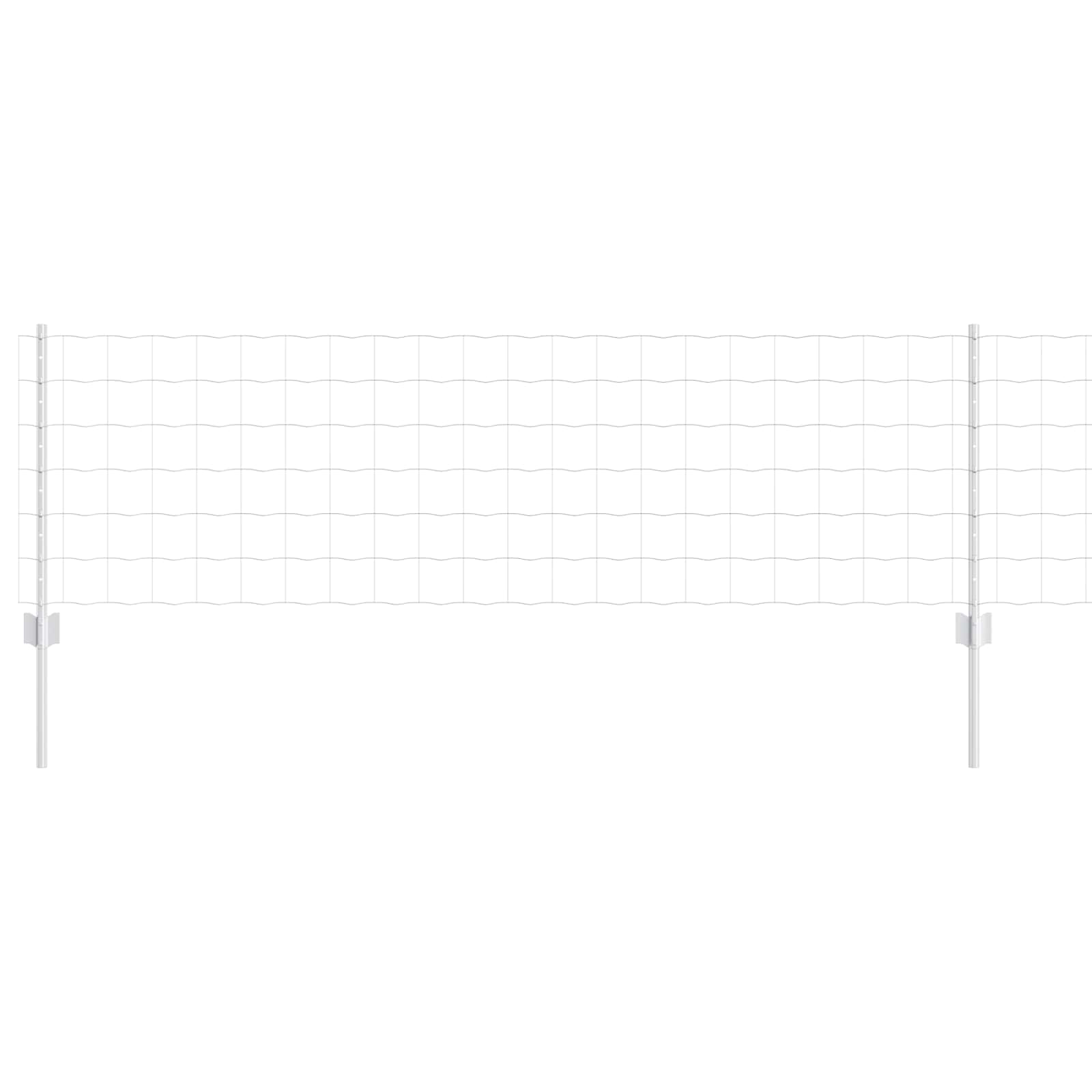 vidaXL Zaun mit Pfosten Silber 0,6 x 10 m Stahl