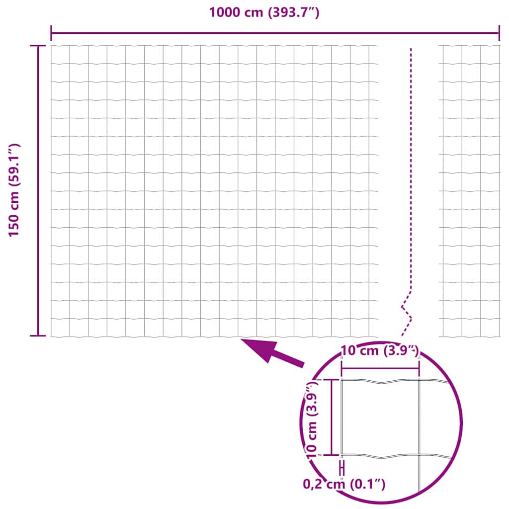 Aed koos postidega Hõbedane 1.5 x 10 m Teras - Image 4