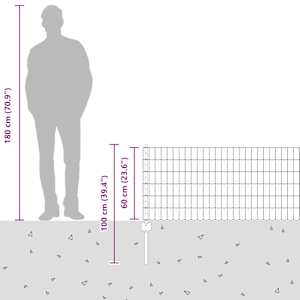 Svařovaný drátěný plot 25 x 0,6 m (Š x V) Žárově zinkovaná ocel - obrázek 7