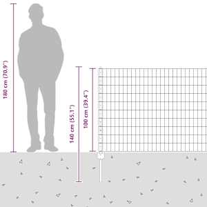 Svařovaný drátěný plot 25 x 1 m (Š x V) Žárově zinkovaná ocel - obrázek 7