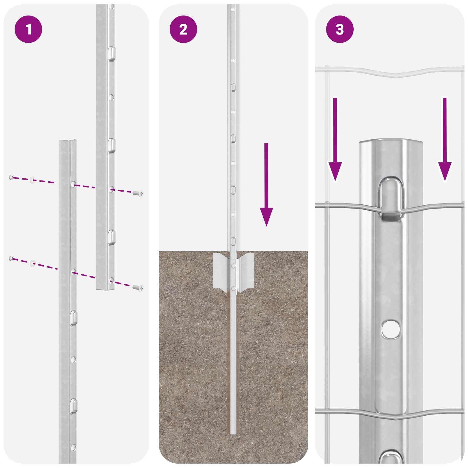 Aed koos postiga Hõbedane 1 x 25 m Teras 419 Kõik vajalik sinu aeda ja koju! Aed koos postiga Hõbedane 1 x 25 m Teras - Image 6