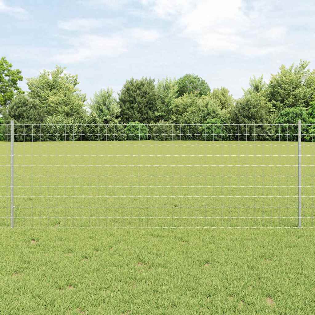Eurohegn med 5 U-poster Sølv 0,8x10 m Stål