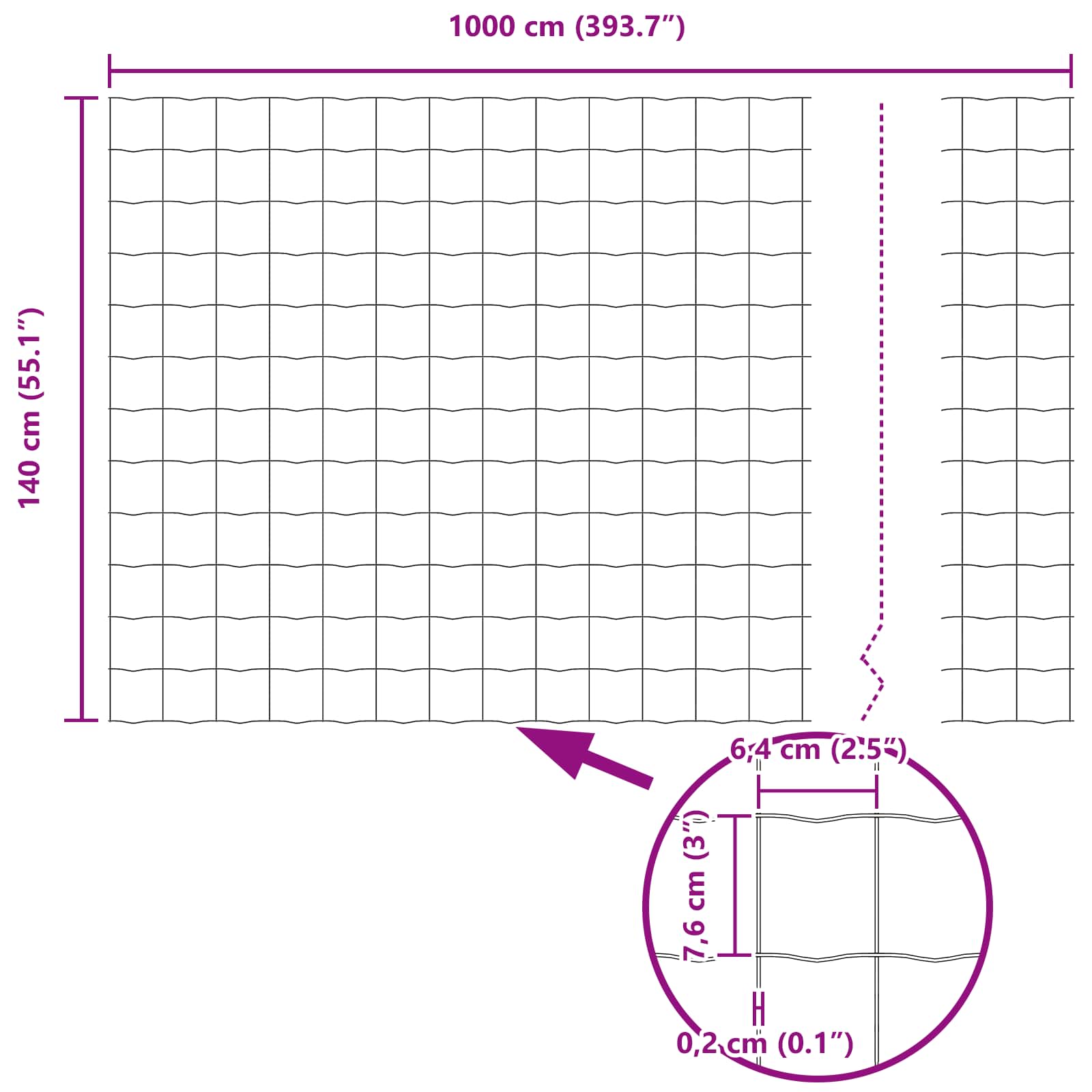 Aed koos postidega Hõbedane 1.4 x 10 m Teras - Image 5