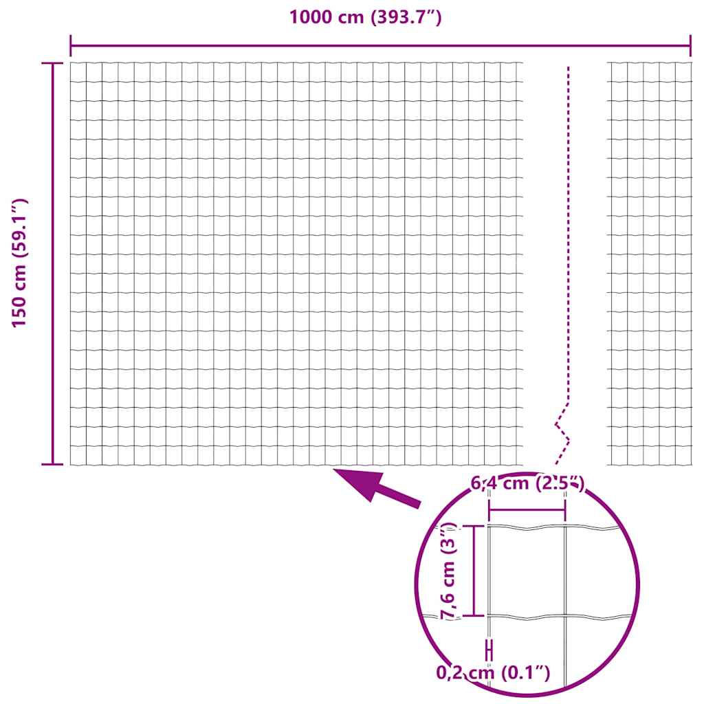 Aed koos postidega Hõbedane 1.5 x 10 m Teras - Image 4