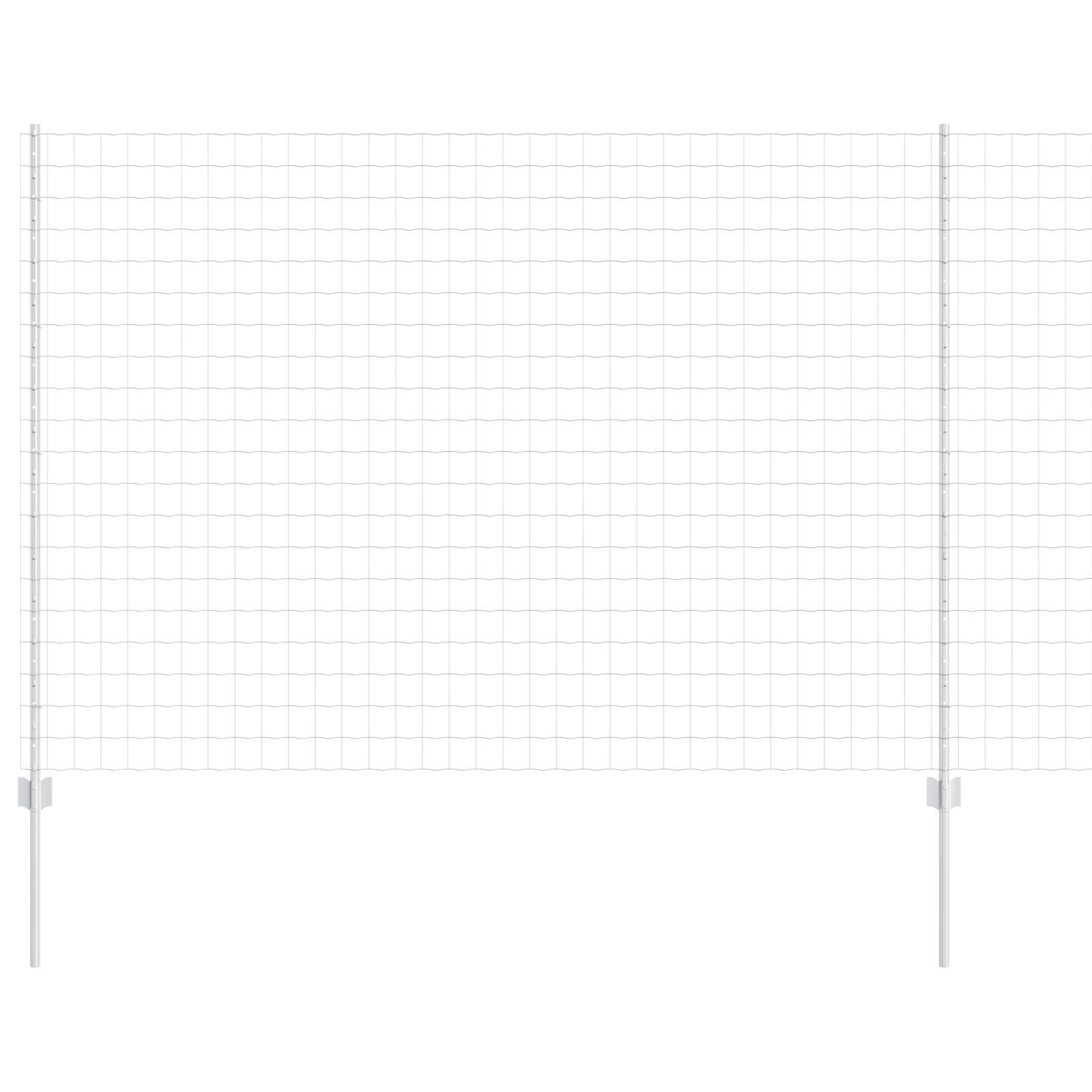 Eurohegn med 10 U-poster Sølv 1,6x10 m Stål