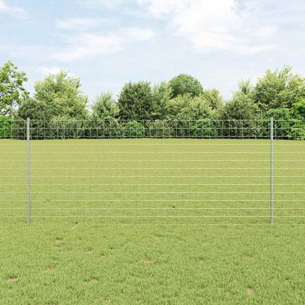 Euro Plot s 22 U Stĺpikmi Strieborný 1x25 m Oceľ 3336225
