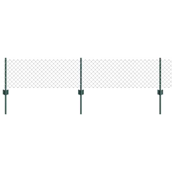vidaXL Aedade kettingfence koos postiga 10 x 0,4 m PVC-kaetud teras