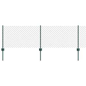 vidaXL Aedade kettingfence koos postiga 10 x 0,6 m PVC-kaetud teras