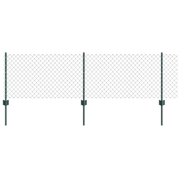 vidaXL Aedade kettingfence koos postiga 10 x 0,6 m PVC-kaetud teras
