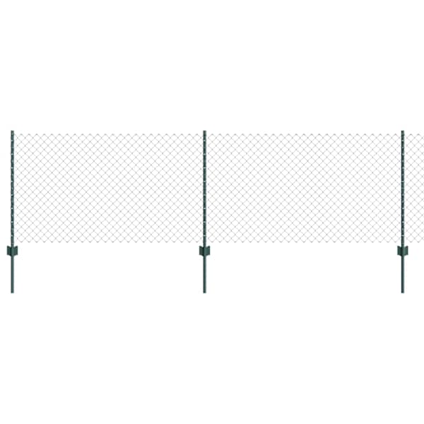 vidaXL Aedade kettingfence koos postiga 10 x 0,8 m PVC-kaetud teras