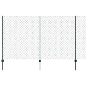 vidaXL Aedade kettingfence koos postiga 10 x 1,4 m PVC-kaetud teras