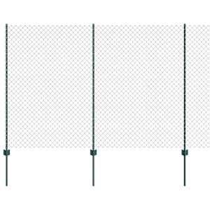 vidaXL Aedade kettingfence koos postiga 10 x 1,6 m PVC-kaetud teras
