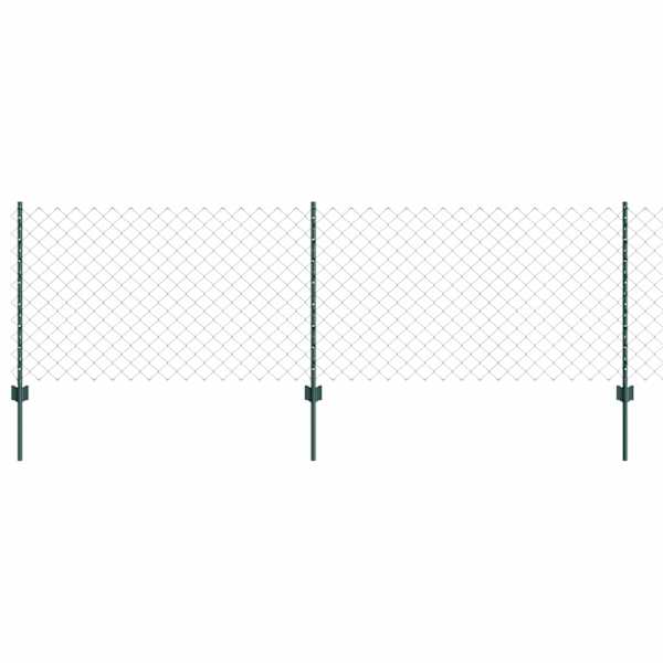 vidaXL Aedade kettingfence koos postiga 10 x 0,8 m PVC-kaetud teras