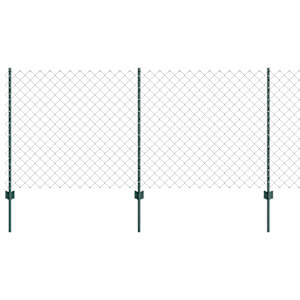 vidaXL Aedade kettingfence koos postiga 10 x 1 m PVC-kaetud teras V&otilde;rk