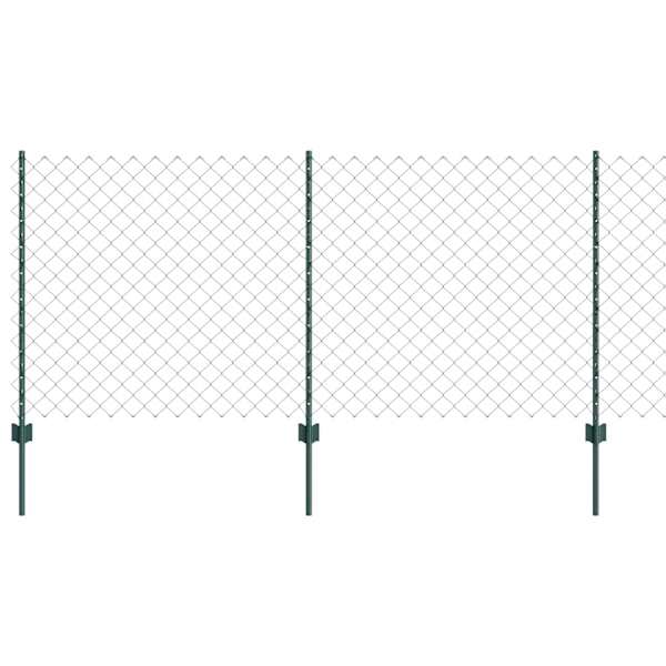 vidaXL Aedade kettingfence koos postiga 10 x 1 m PVC-kaetud teras V&otilde;rk