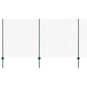 vidaXL Aedade kettingfence koos postiga 10 x 1,2 m PVC-kaetud teras