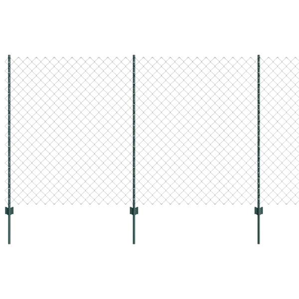 vidaXL Aedade kettingfence koos postiga 10 x 1,4 m PVC-kaetud teras