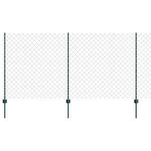 vidaXL Aedade kettingfence koos postiga 25 x 1,2 m PVC-kaetud teras