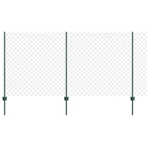vidaXL Aedade kettingfence koos postiga 25 x 1,2 m PVC-kaetud teras