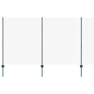 vidaXL Aedade kettingfence koos postiga 25 x 1,4 m PVC-kaetud teras