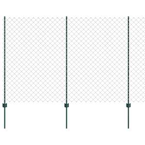 vidaXL Aedade kettingfence koos postiga 25 x 1,5 m Tsingitud teras