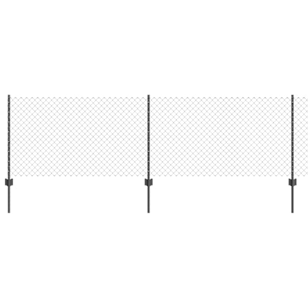 vidaXL Aedade kettingfence koos postiga 10 x 0,8 m PVC-kaetud teras