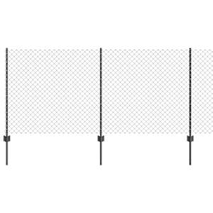 vidaXL Aedade kettingfence koos postiga 10 x 1 m PVC-kaetud teras Hall