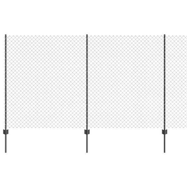 vidaXL Aedade kettingfence koos postiga 10 x 1,4 m PVC-kaetud teras