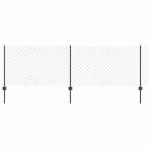 vidaXL Aedade kettingfence koos postiga 10 x 0,8 m PVC-kaetud teras