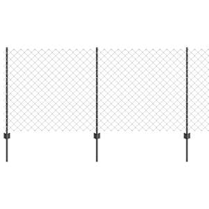 vidaXL Aedade kettingfence koos postiga 10 x 1 m PVC-kaetud teras Hall