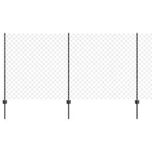 vidaXL Aedade kettingfence koos postiga 10 x 1,2 m PVC-kaetud teras