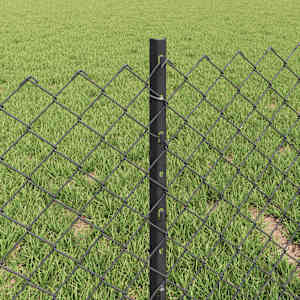 Plot s sloupkem Šedá 0,4 x 25 m Ocel a PVC - obrázek 4