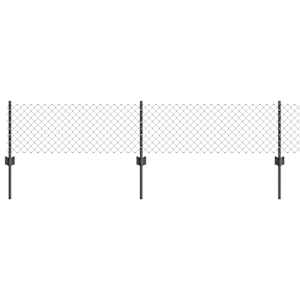 Plot s sloupkem Šedá 0,4 x 25 m Ocel a PVC - obrázek 5