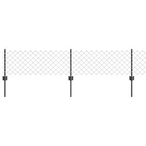 Plot s sloupkem Šedá 0,4 x 25 m Ocel a PVC - obrázek 5