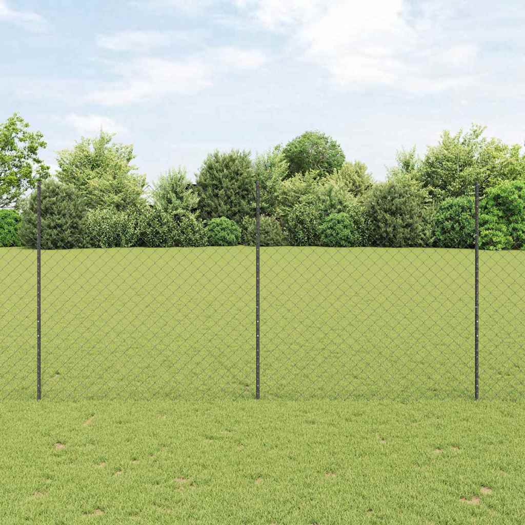 Set reťazového plota Sada 2 Šedá Pozinkovaná oceľ 25 x 1,5 m 3336283