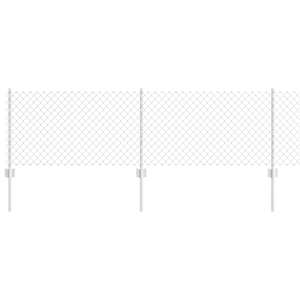 vidaXL Aedade kettingfence koos postiga 10 x 0,6 m Tsingitud teras