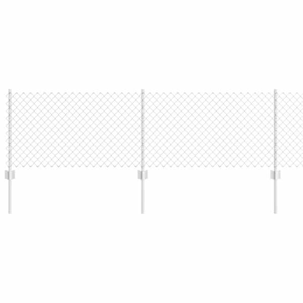 vidaXL Aedade kettingfence koos postiga 10 x 0,6 m Tsingitud teras