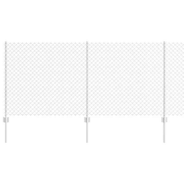 vidaXL Aedade kettingfence koos postiga 10 x 1 m Tsingitud teras V&otilde;rk