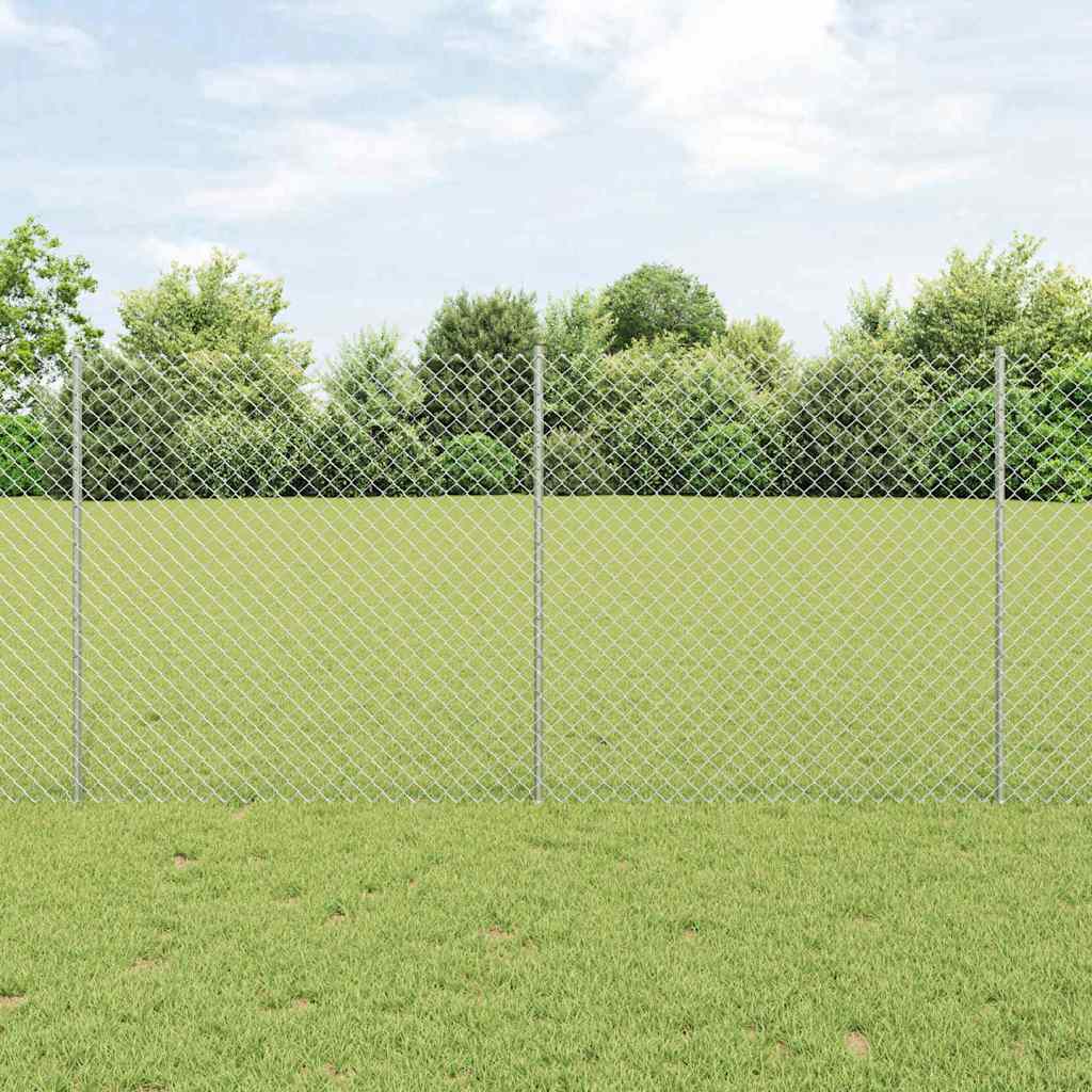 Tsinkterasest Aedade aed 20 U postiga Hõbedane 1,2x10 m Teras