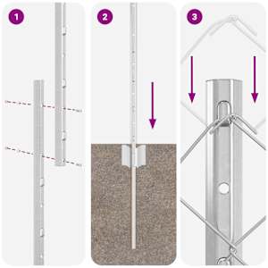 Sítový plot s příčkou 10 x 1,5 m (Š x V) Žárově zinkovaná ocel - obrázek 11