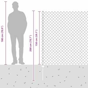 Sítový plot s příčkou 10 x 1,5 m (Š x V) Žárově zinkovaná ocel - obrázek 14