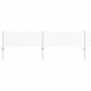 vidaXL Aedade kettingfence koos postiga 25 x 0,4 m Tsingitud teras