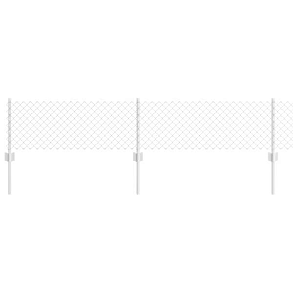 vidaXL Aedade kettingfence koos postiga 25 x 0,4 m Tsingitud teras