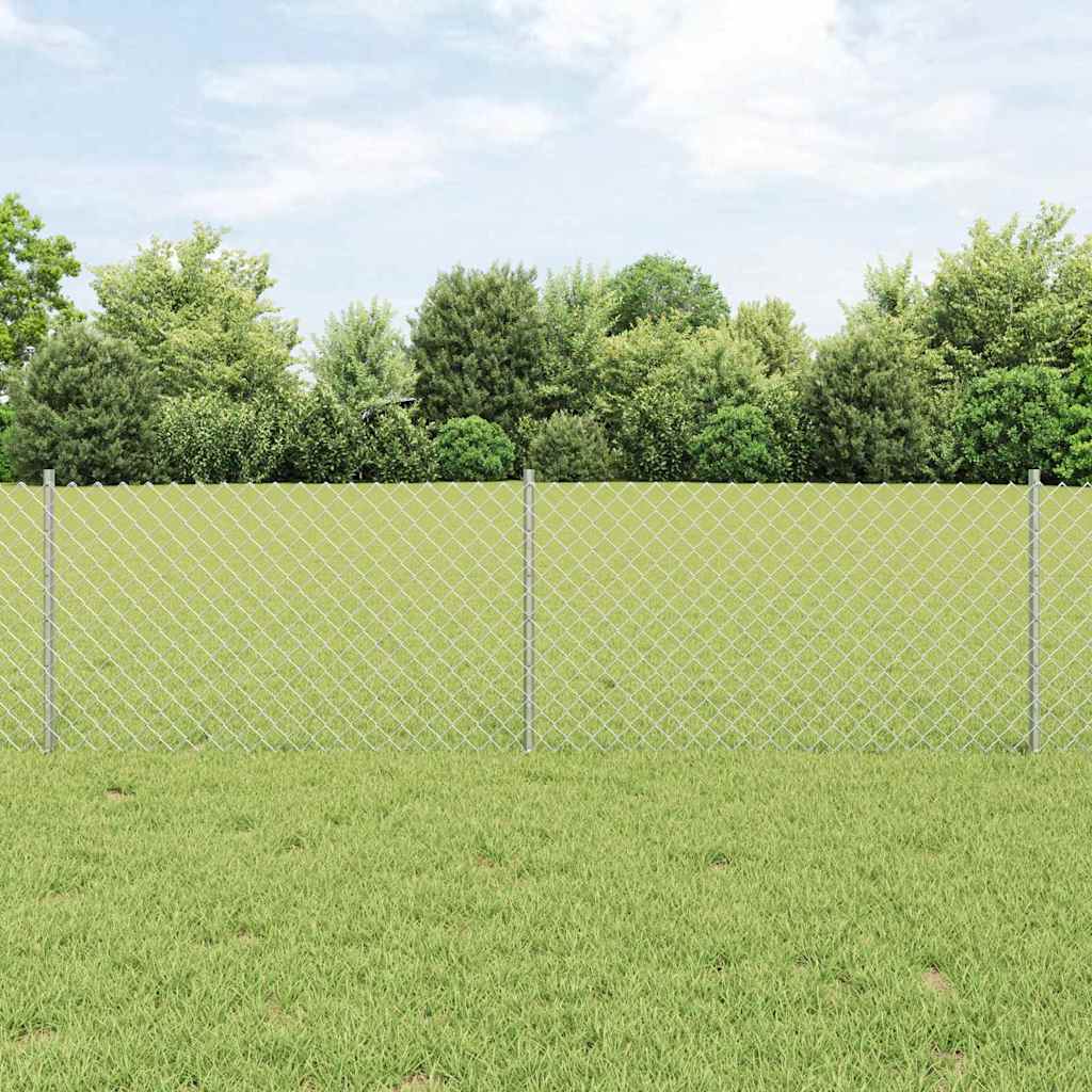 ahel-linki aed 22 U postiga Hõbe 0,6x25 m teras