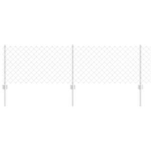 vidaXL Aedade kettingfence koos postiga 25 x 0,6 m Tsingitud teras