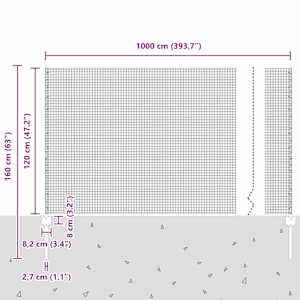 Svařovaná drátěná oplocení s sloupkem 10 x 1,2 m (Š x V) - obrázek 12