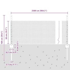 Svařovaná drátěná oplocení s sloupkem 25 x 0,5 m (Š x V) - obrázek 11