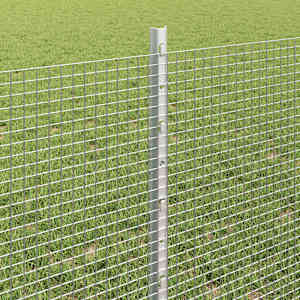 Venkovní svářečský drátěný plot s sloupky 25 x 0,6 m Stříbrná - obrázek 4