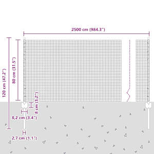 Svařovaná drátěná oplocení s sloupkem 25 x 0,8 m (Š x V) - obrázek 11